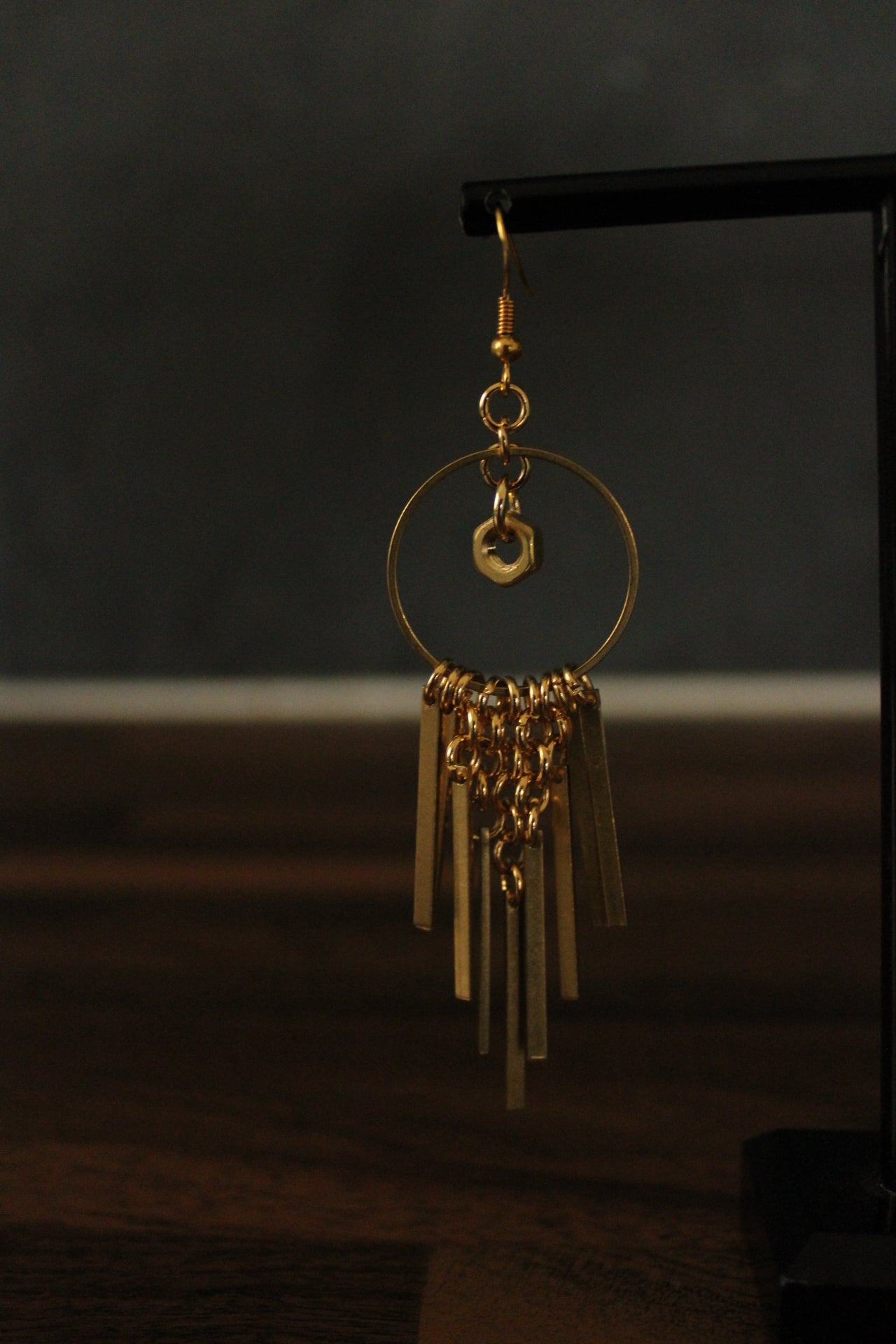 Tribal indus gold earrings