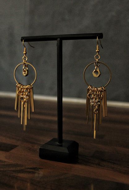 Tribal indus gold earrings