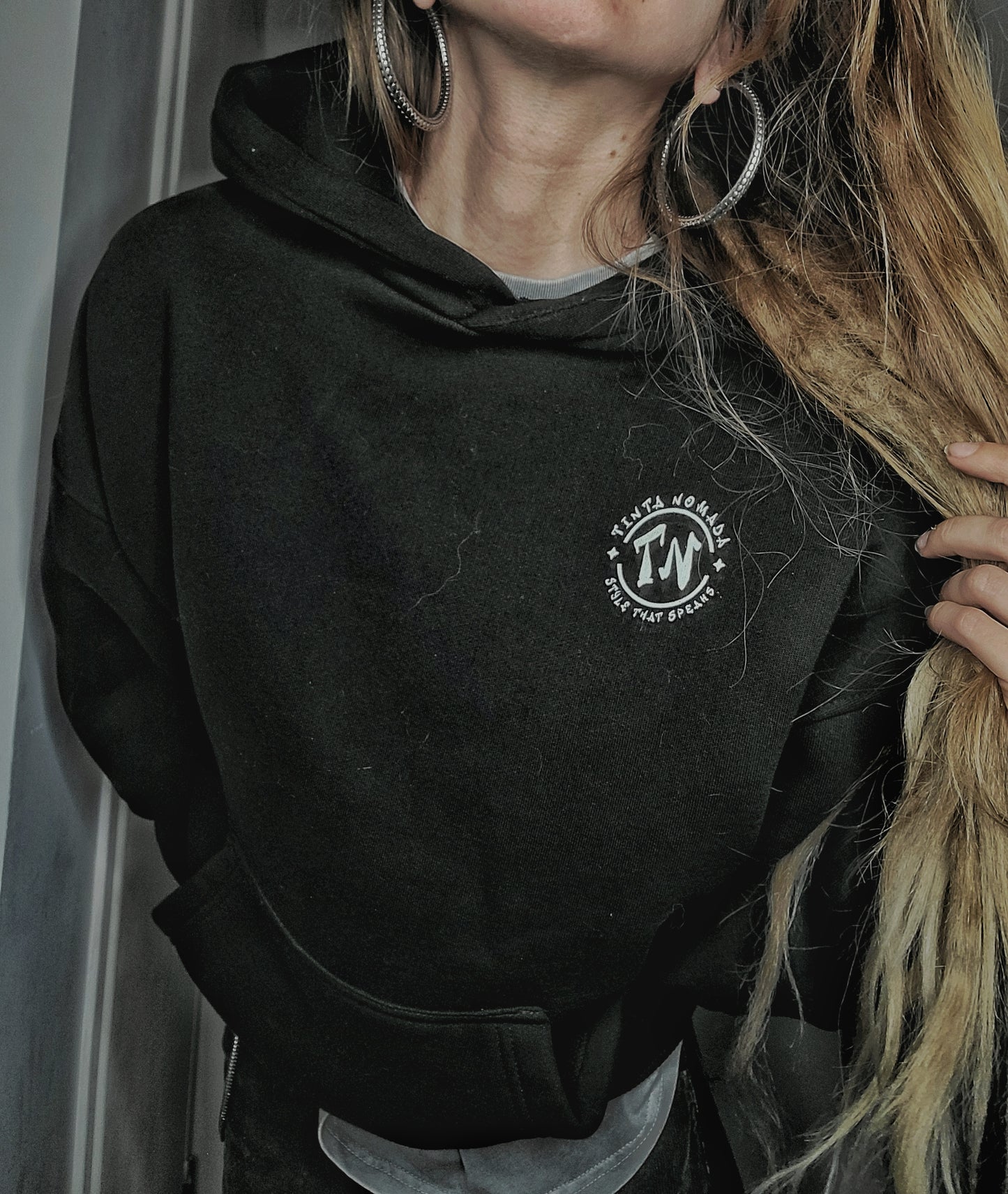 Dark lettering Oversized Hoodie